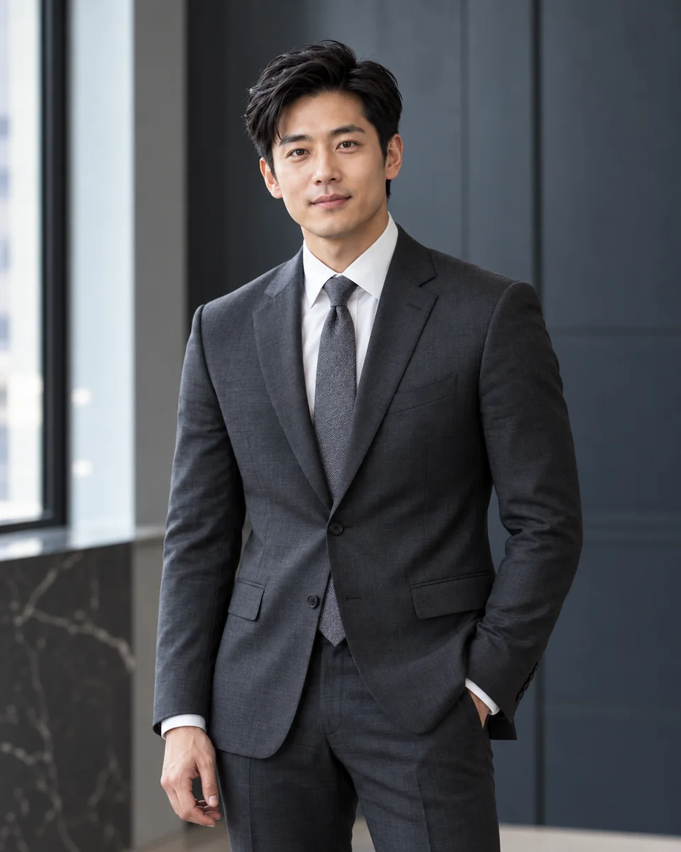 Julian Park, associate, standing in professional business attire